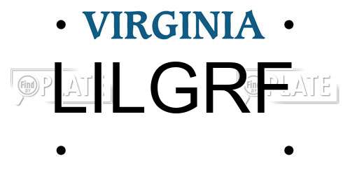 LILGRF Virginia License Plate