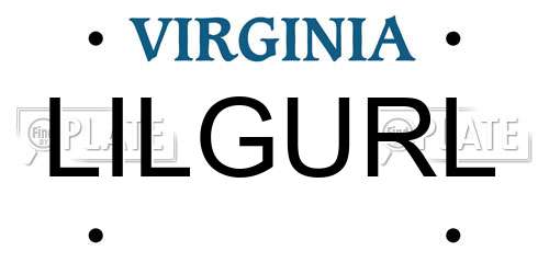 LILGURL Virginia License Plate