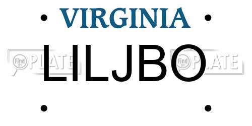LILJBO Virginia License Plate