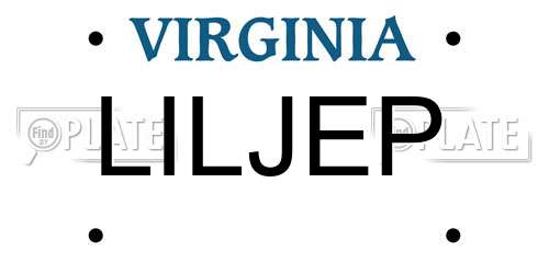 LILJEP Virginia License Plate