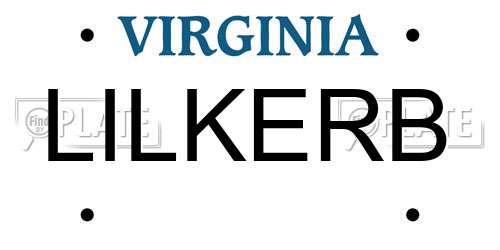 LILKERB Virginia License Plate