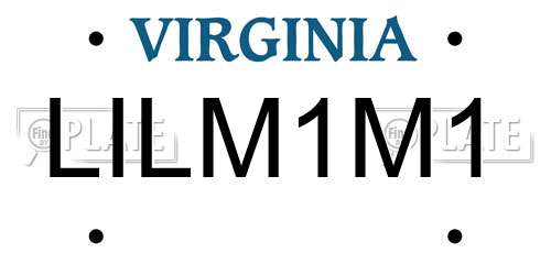 LILM1M1 Virginia License Plate