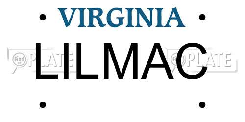 LILMAC Virginia License Plate