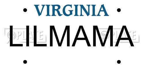LILMAMA Virginia License Plate