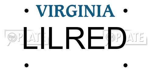 LILRED Virginia License Plate