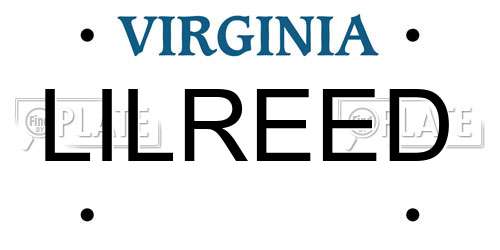 LILREED Virginia License Plate