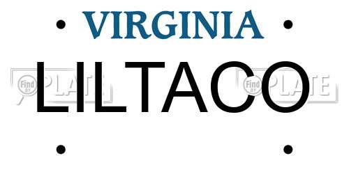 LILTACO Virginia License Plate