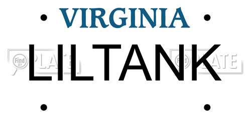 LILTANK Virginia License Plate