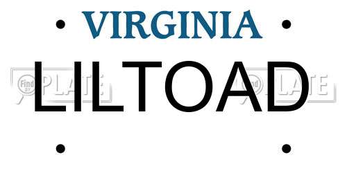 LILTOAD Virginia License Plate
