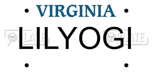 LILYOGI Virginia License Plate