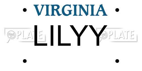 LILYY Virginia License Plate