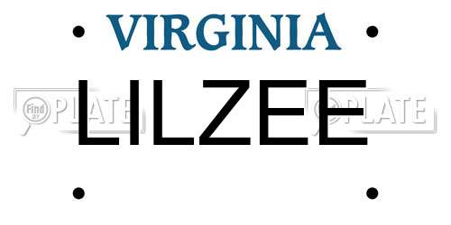 LILZEE Virginia License Plate