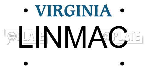 LINMAC Virginia License Plate