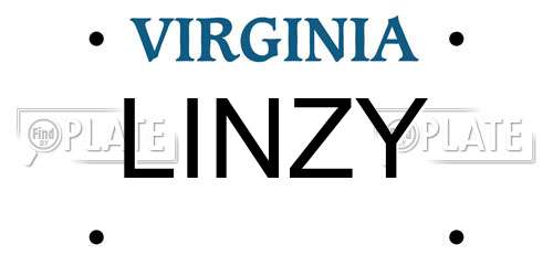 LINZY Virginia License Plate