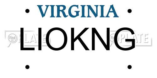 LIOKNG Virginia License Plate