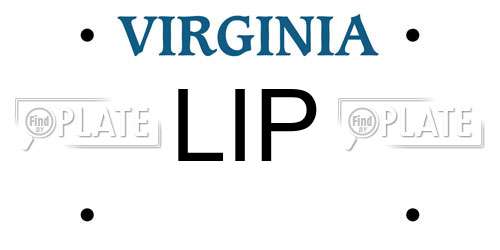 LIP Virginia License Plate