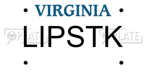 LIPSTK Virginia License Plate