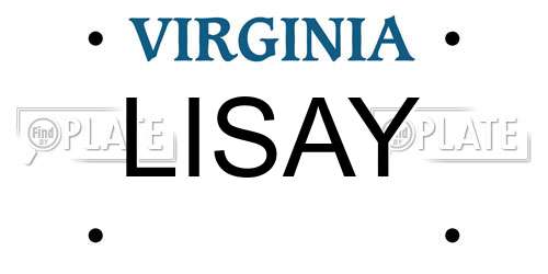 LISAY Virginia License Plate