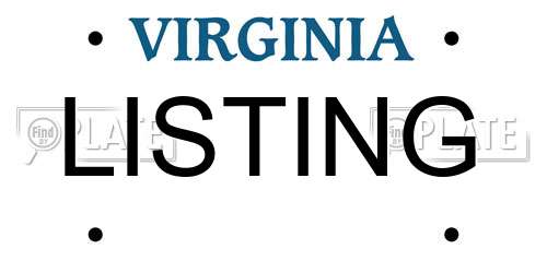 LISTING Virginia License Plate
