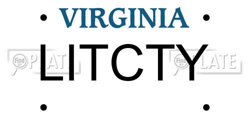 LITCTY Virginia License Plate