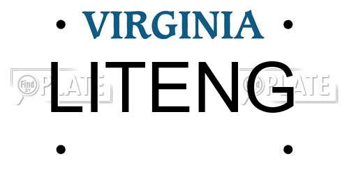 LITENG Virginia License Plate