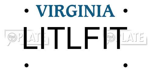 LITLFIT Virginia License Plate