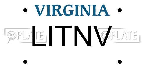 LITNV Virginia License Plate
