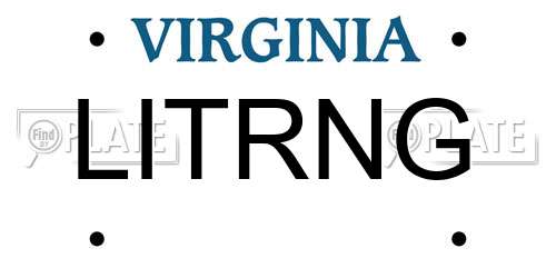 LITRNG Virginia License Plate
