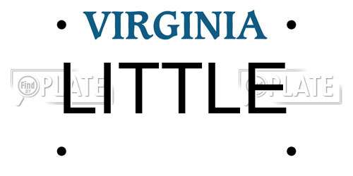 LITTLE Virginia License Plate
