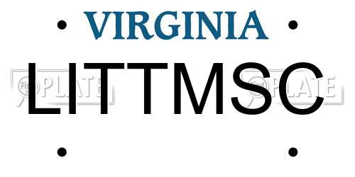 LITTMSC Virginia License Plate