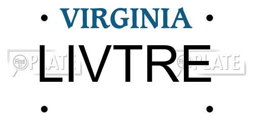LIVTRE Virginia License Plate