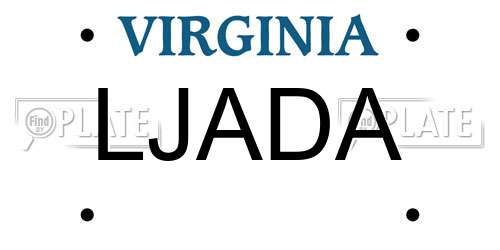 LJADA Virginia License Plate