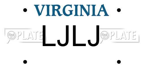 LJLJ Virginia License Plate