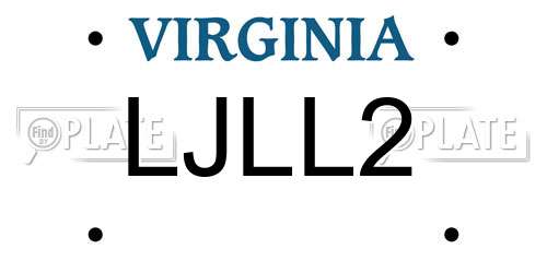 LJLL2 Virginia License Plate