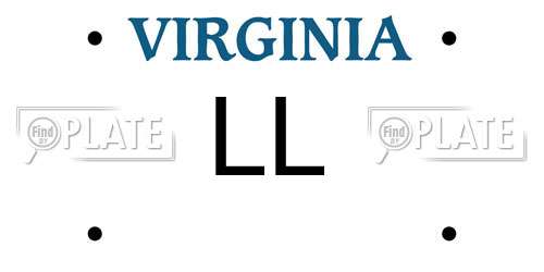 LL Virginia License Plate