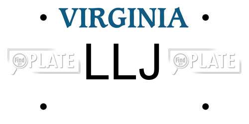 LLJ Virginia License Plate