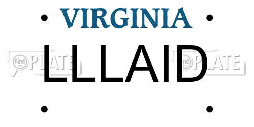 LLLAID Virginia License Plate