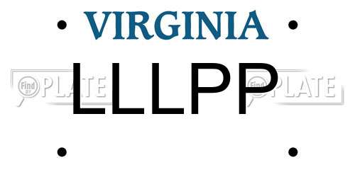 LLLPP Virginia License Plate