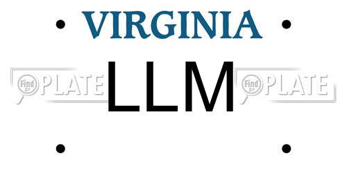LLM Virginia License Plate