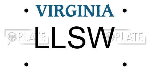 LLSW Virginia License Plate