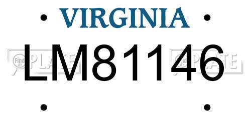 LM81146 Virginia License Plate