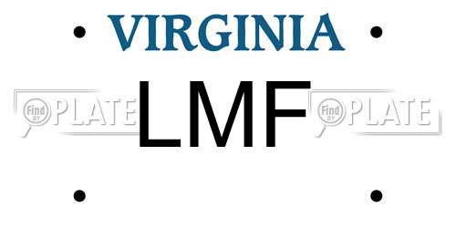 LMF Virginia License Plate