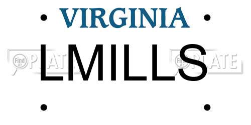 LMILLS Virginia License Plate