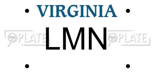 LMN Virginia License Plate
