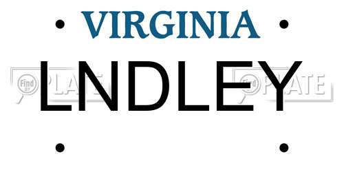 LNDLEY Virginia License Plate