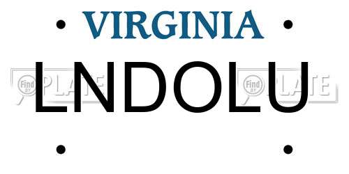 LNDOLU Virginia License Plate