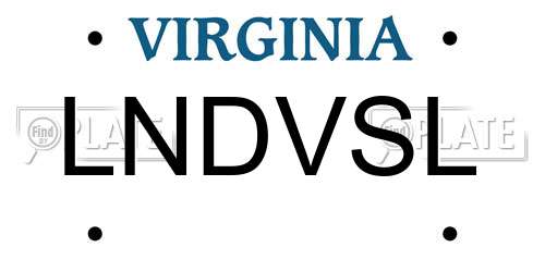 LNDVSL Virginia License Plate