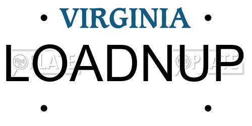 LOADNUP Virginia License Plate