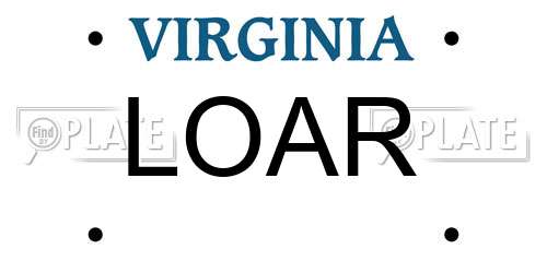LOAR Virginia License Plate