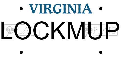 LOCKMUP Virginia License Plate